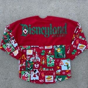 Disneyland Resort Christmas Holiday Red Spirit Jersey 2020 size large preloved